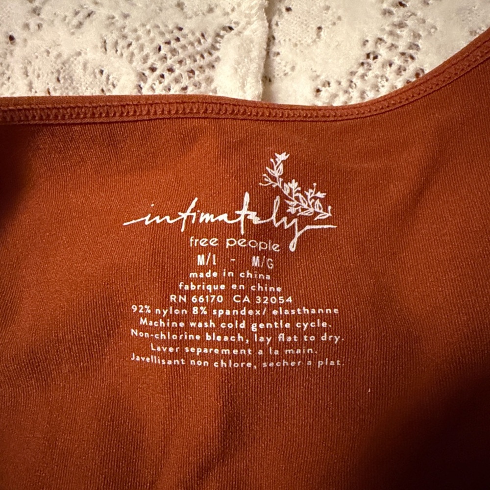 Free People Intimately size M/L rust colored stretch tank - Picture 5 of 9